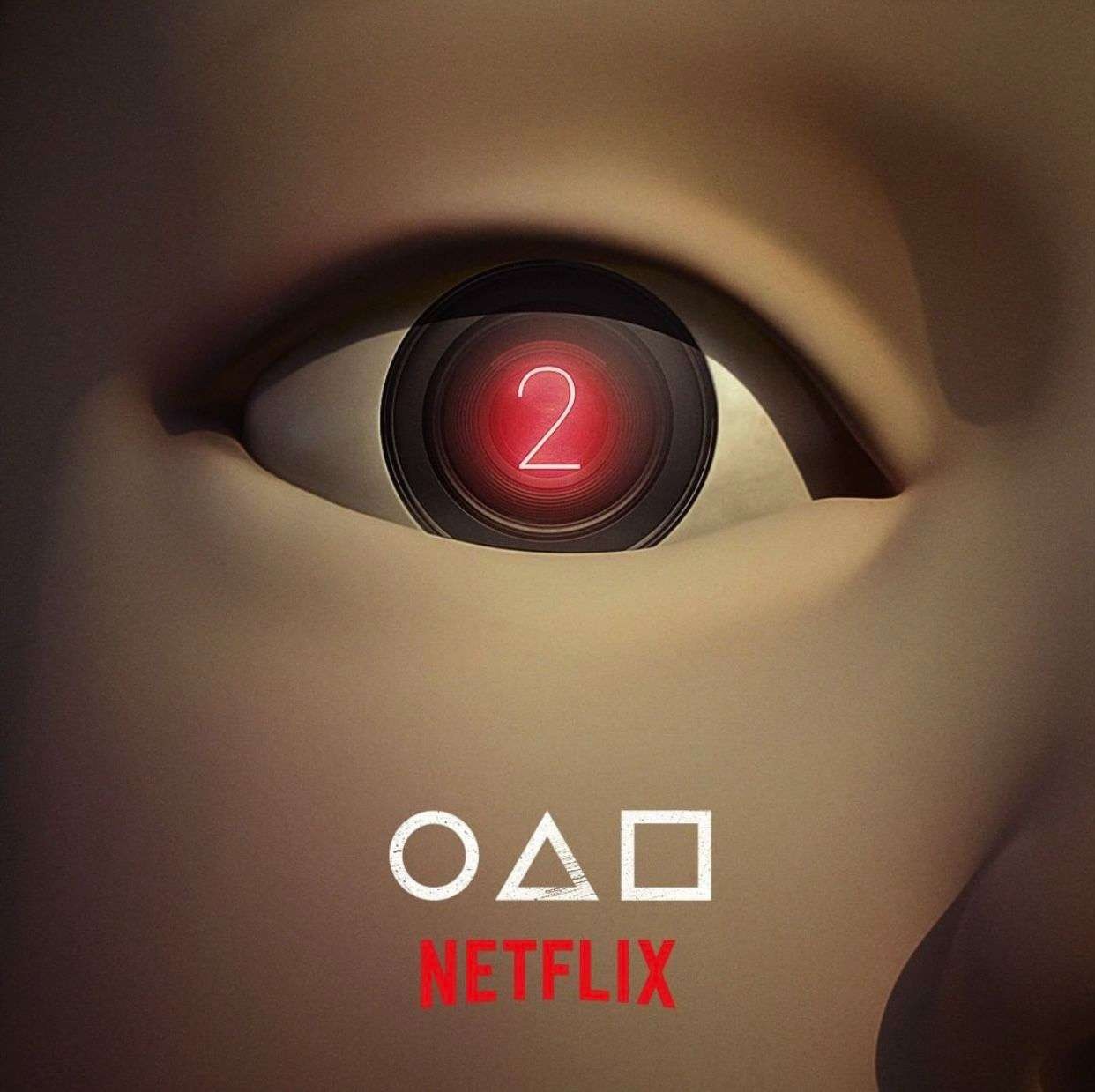 Poster drakor Squid Game season 2. Boneka Red Light Green Light punya pacar yang sifatnya lebih kejam. (Foto: Netflix)