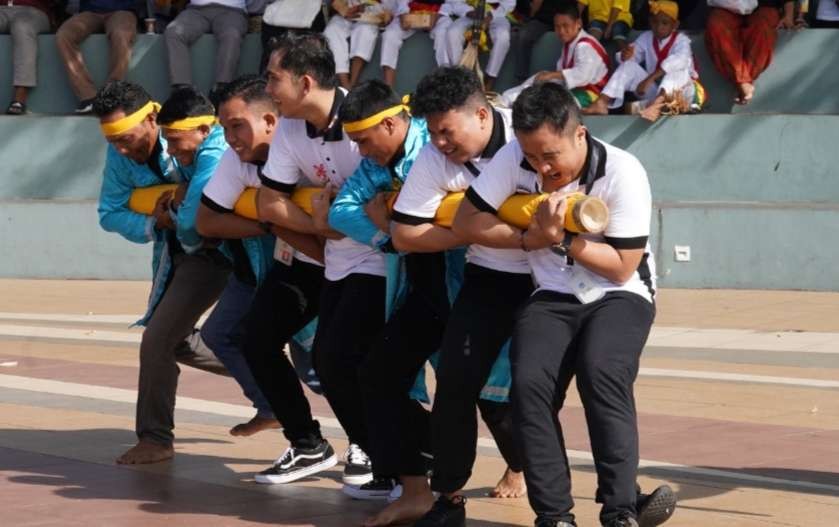 Laskar Rempah ini kami no komenikmati atraksi Bambu Gila ( foto: istimewa)