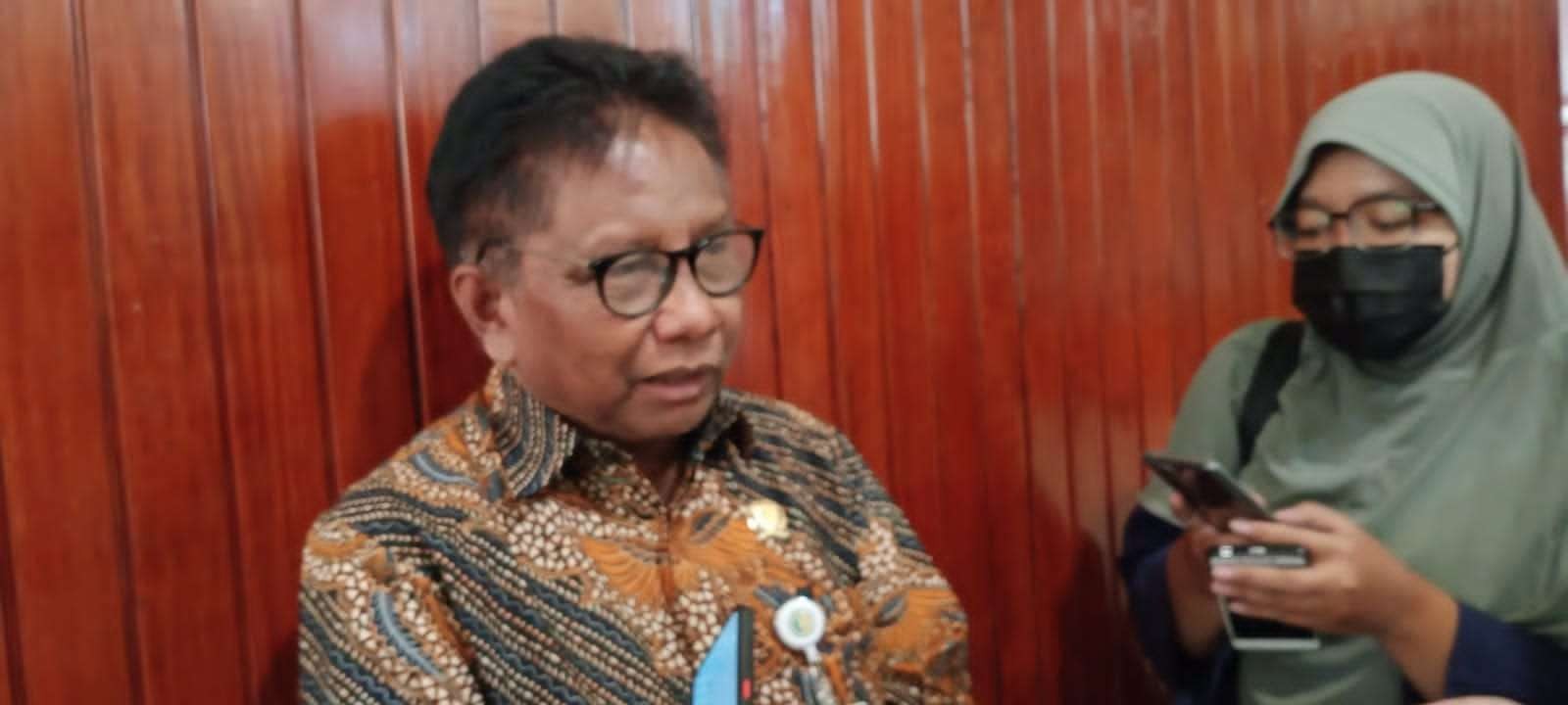 Plt Deputi Bidang Ketersediaan dan Stabilisasi Pangan, Badan Pangan Nasional, Risfaheri saat ditemui di Gedung Widyaloka, Universitas Brawijaya (Foto: Lalu Theo/ngopibareng.id)