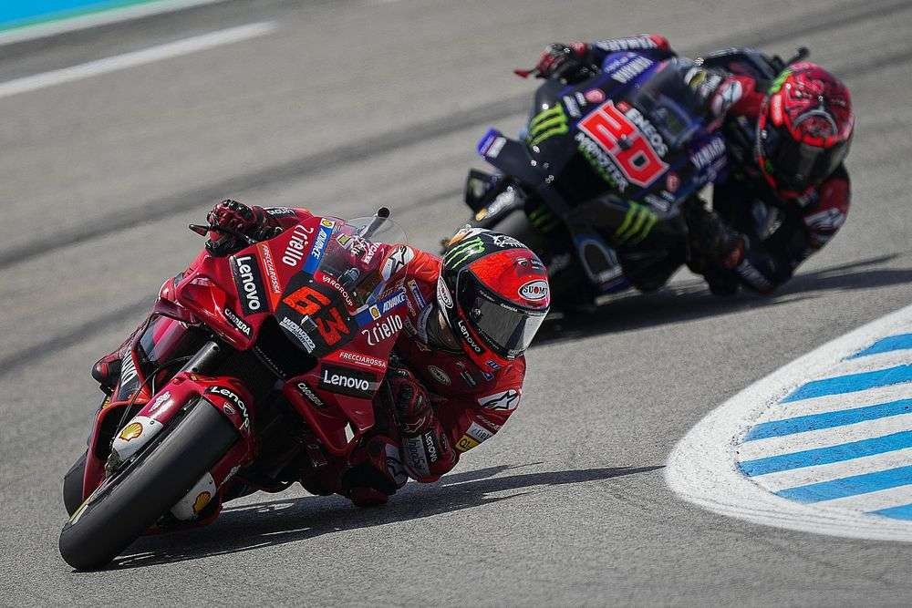 Bagnaia (63) harus bisa finis di depan Quartararo (20) di dua balapan terakhir sebelum libur musim panas.