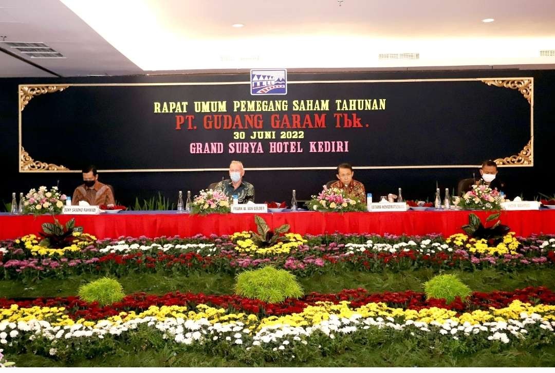 Perusahaan rokok PT. Gudang Garam Tbk Kediri mengadakan Rapat Umum Pemegang Saham (RUPS), Kamis, 30 Juni 2022. (Foto: Istimewa)