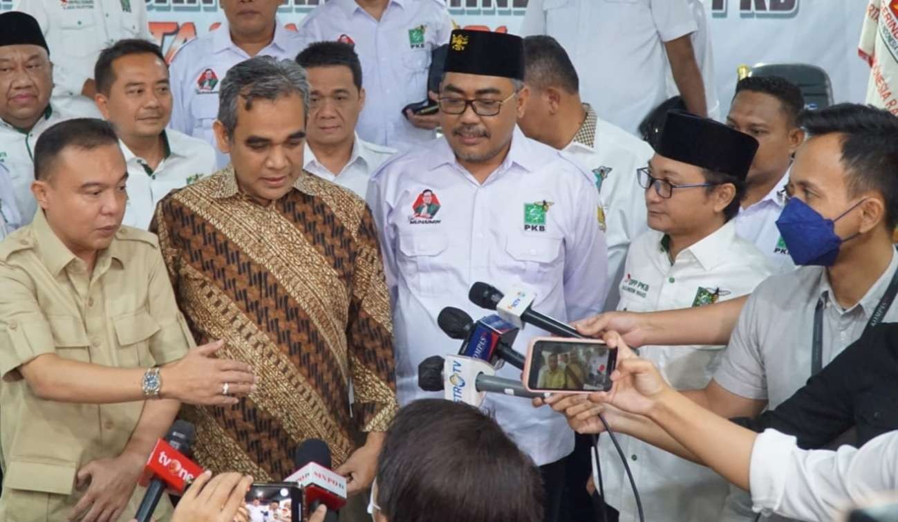 Ketua Harian DPP Sufmi Dasco Ahmad bersama Wakil Ketua Umum PKB Jazilul Fawait untuk menguatkan koalisi Kebangkitan Indonesia Raya Gerindra-PKB (Foto: Istimewa)