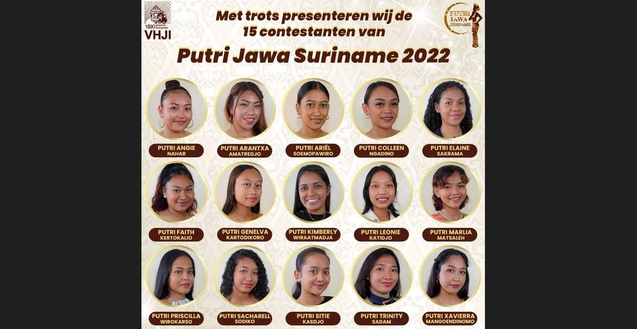 Ada sebanyak 15 finalis Putri Jawa Suriname 2022. (Foto: Facebook)