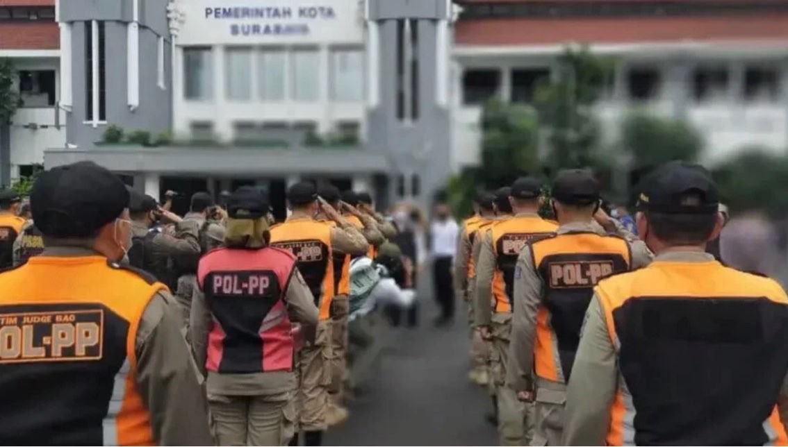 Ilustrasi Satpol PP Kota Surabaya. (Foto: Istimewa)