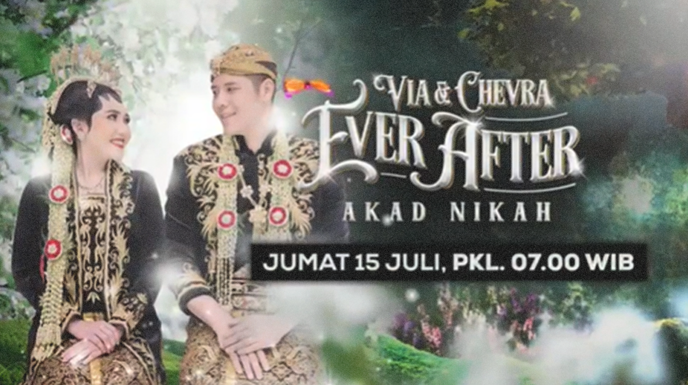 Prosesi akad nikah Via Valen dan Chevra Yolandi akan digelar pada Jumat, 15 Juli 2022. (Foto: Instagram Indosiar)