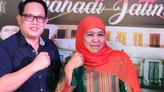 Kandidat Sekdaprov Jatim, Adhy Karyono saat bersama Gubernur Jatim Khofifah Indar Parawansa. (Foto: Istimewa)