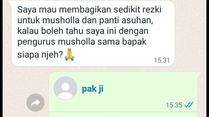 Pesan Whatsapp yang mencatut nama Bupati Kediri Hanindhito Himawan Pramana. (Foto: tangkapan layar)