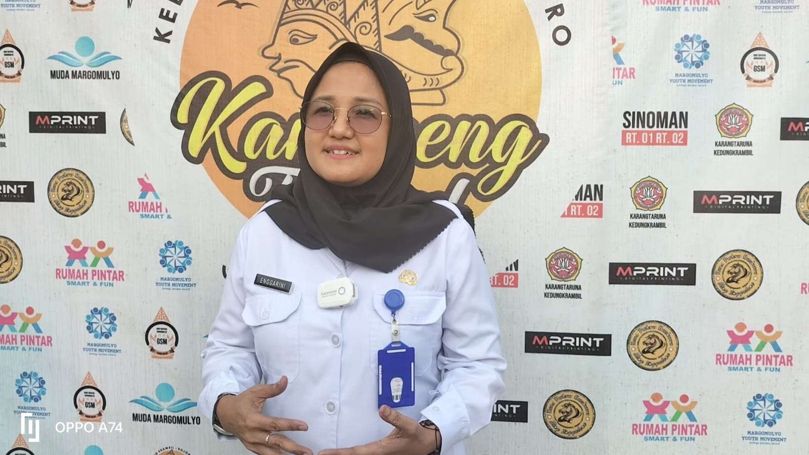 Camat Margomulyo Diah Enggarini Mukti menyampaikan, ada 283 KK yang terdampak pembangunan Bendung Gerak Karang Nongko. (Foto: ist)