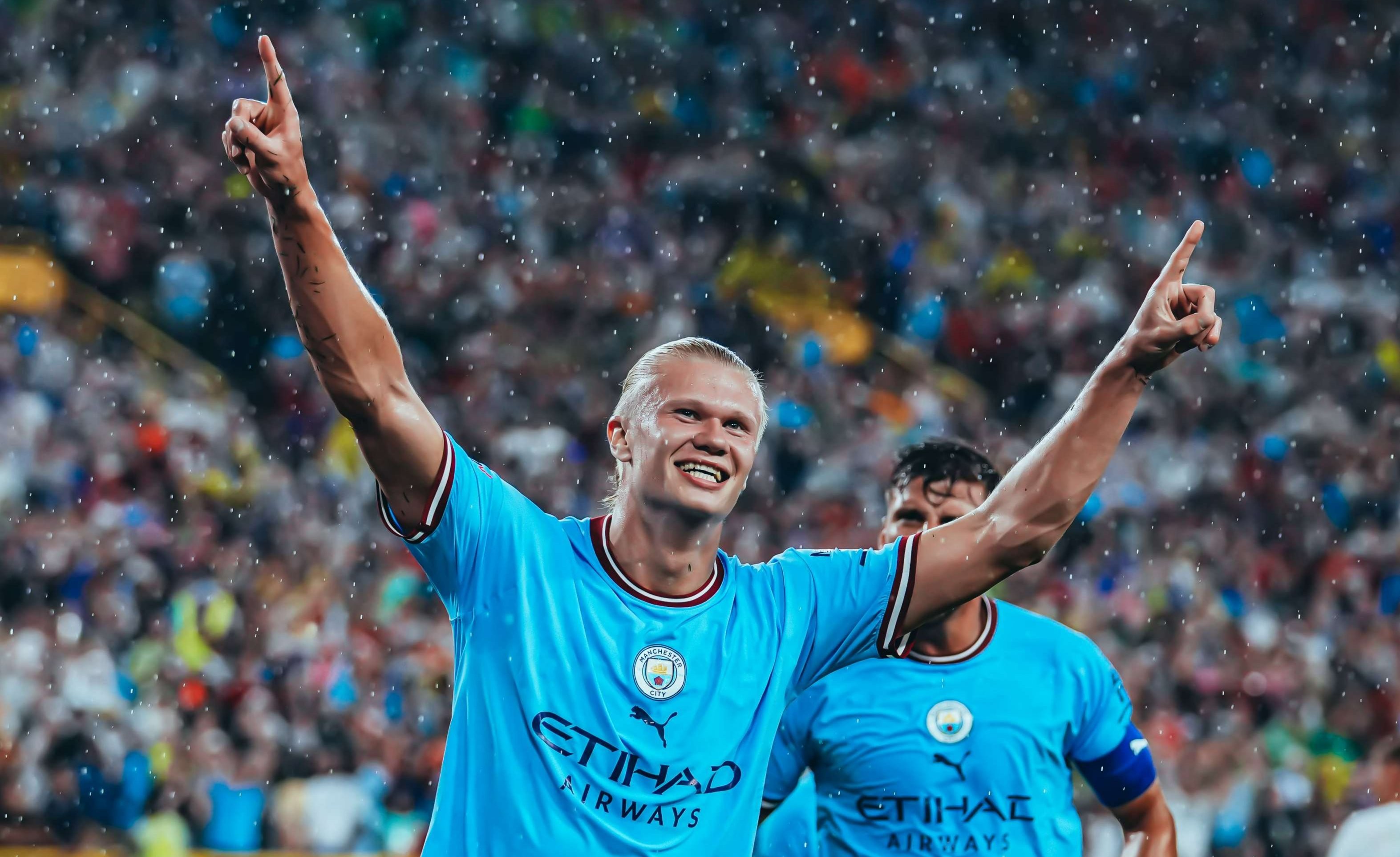 Erling Haaland mencetak gol semata wayang kemenangan Manchester City atas Bayern Munchen dalam laga uji coba, Minggu 14 Juli 2022 WIB. (Foto: Twitter/@ManCity)