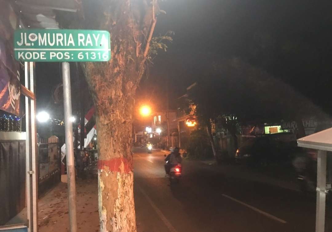 Jalan Muria Kelurahan Wates, Kota Mojokerto, tempat diduga korban dibegal.(Foto: Deni Lukmantara/Ngopibareng.id)