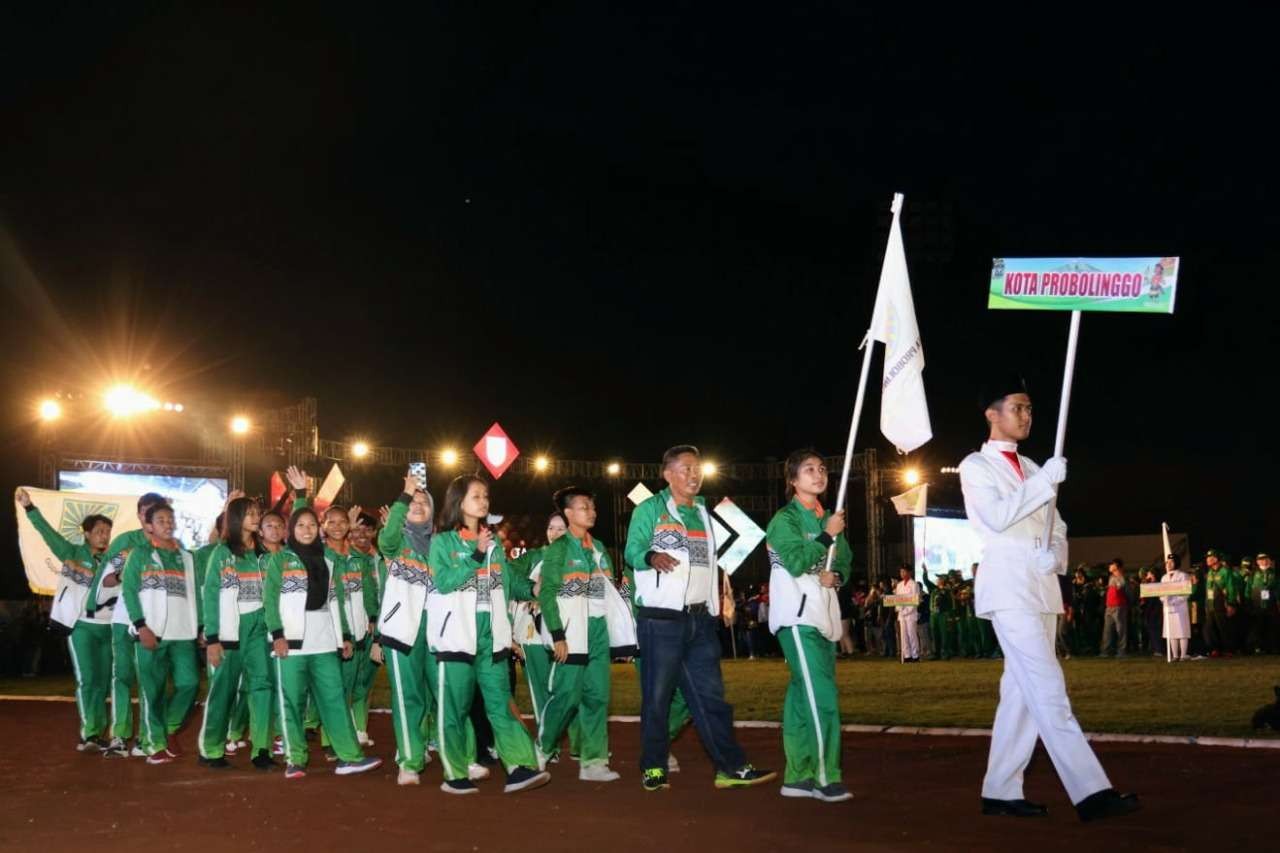 Kontingen Kota Probolinggo dalam Porprov Jatim VII 2022, awal Juli 2022 lalu. (Foto: Dinas Kominfo).