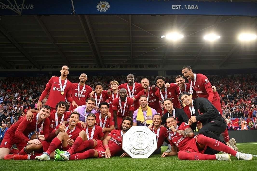 Liverpool berhasil mengalahkan Manchester City dalam perebutan trofi Community Shield, Sabtu 30 Juli 2022 di Stadion King Power. (Foto: Twitter/@LFC)