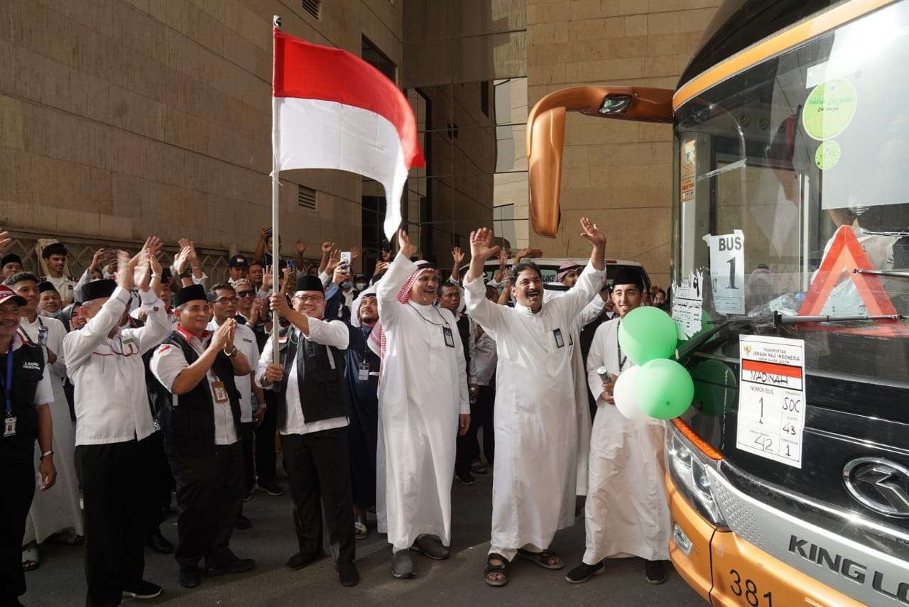 Kelompok Terakhir (Kloter) jemaah haji Indonesia gelombang kedua sudah diberangkatkan dari Makkah menuju Madinah. (Foto: Istimewa)