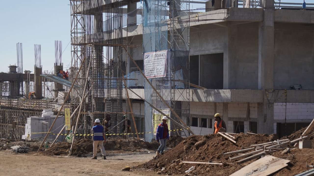 Proses renovasi Pasar Induk Kota Batu. (Foto: Istimewa)