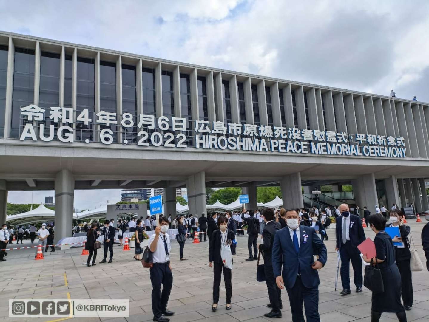 Jepang memperingati 77 tahun jatuhnya bom nuklir di Kota Hiroshima. (Foto: Dokumentasi KBRI Tokyo)