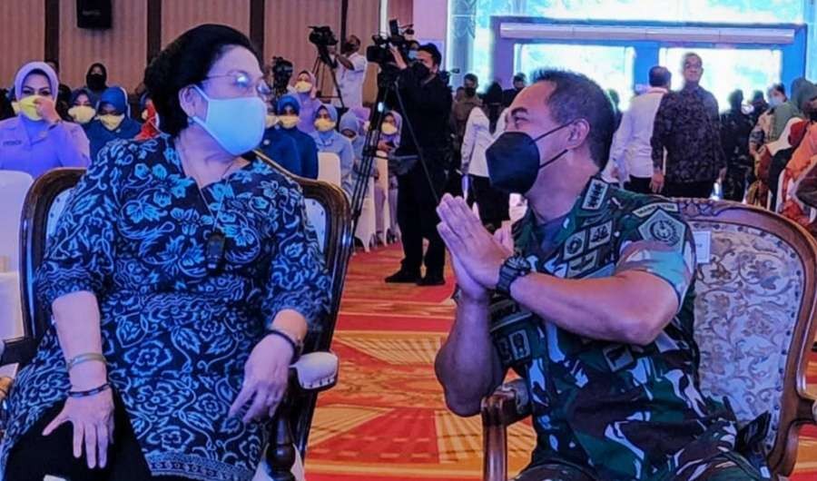 Megawati Soekarno Putri bersama Panglima TNI Jendral Andika Perkasa berkolaborasi atasi gizi buruk atau stunting. (Foto: Istimewa)