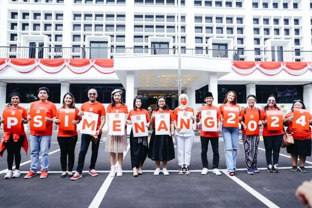 Partai PSI yang Diketuai Giring Ganesha Resmi Mendaftar Pemilu 2024 ke Pemilu.(Foto: Instagram@psi_id)