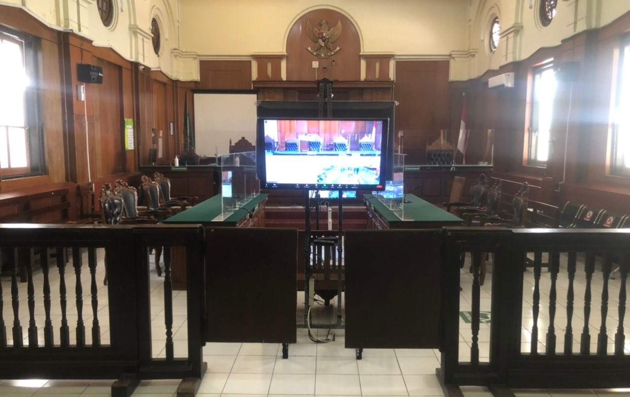 Ruang Cakra PN Surabaya tempat MSAT disidang (Foto: Andhi Dwi/Ngopibareng.id)