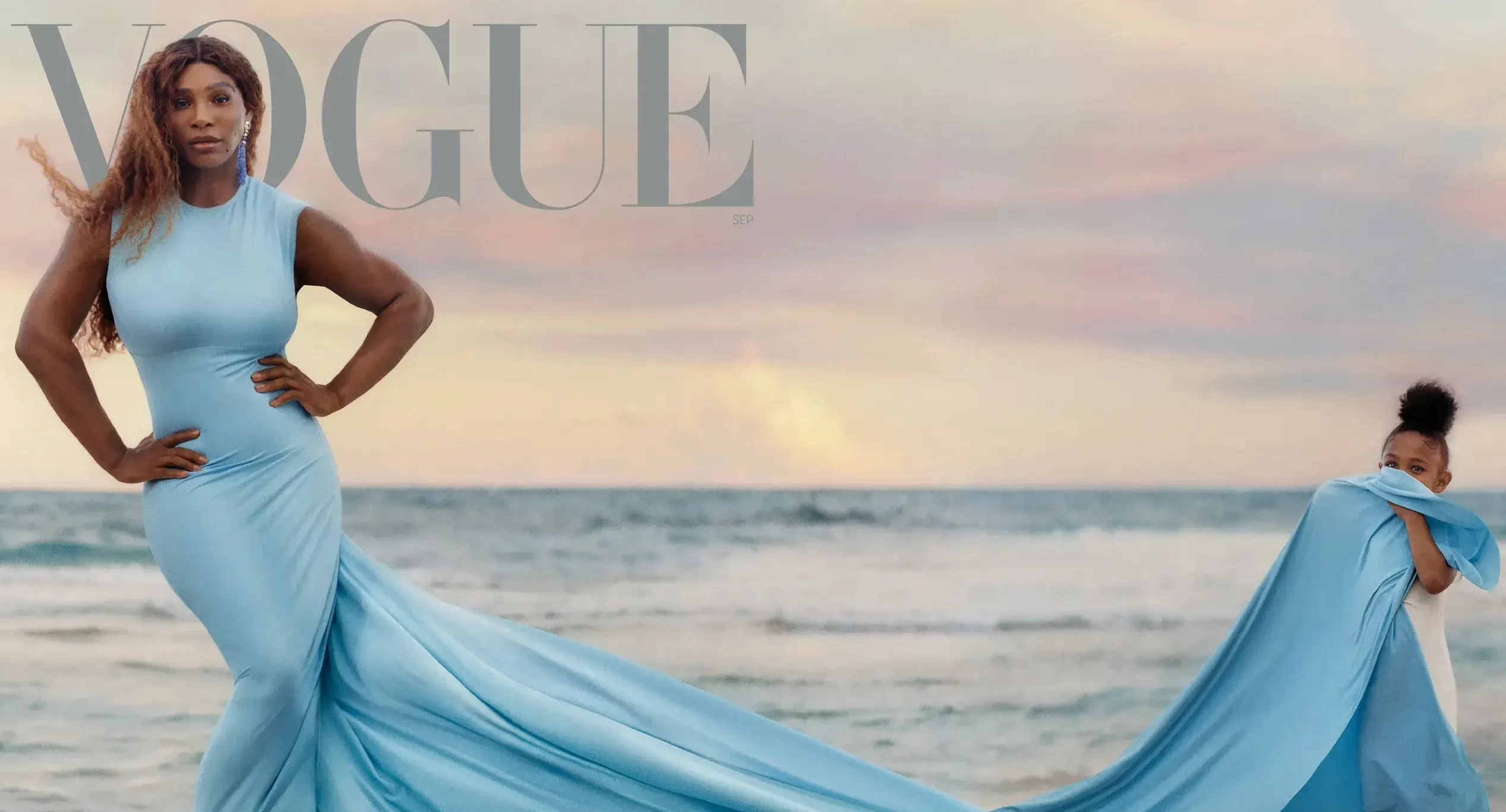 Serena Williams menjadi cover Majalah Vogue bersama putrinya, Olympia, membahas pensiun dari dunia tenis. (Foto: Vogue)