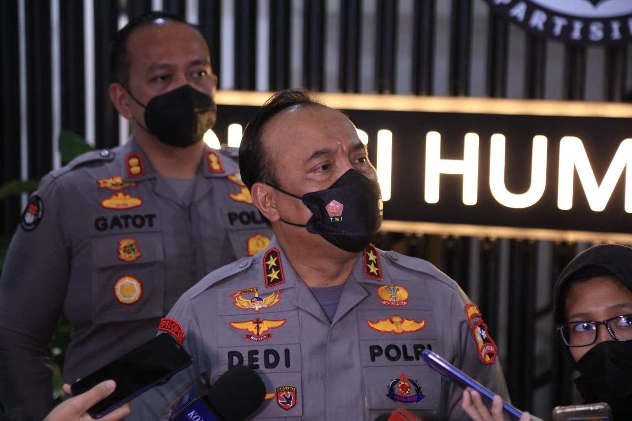 Kadiv Humas Polri Irjen Dedi Prasetyo dalam konferensi pers kasus Brigadir J. (Foto: Dokumentasi Humas Polri)