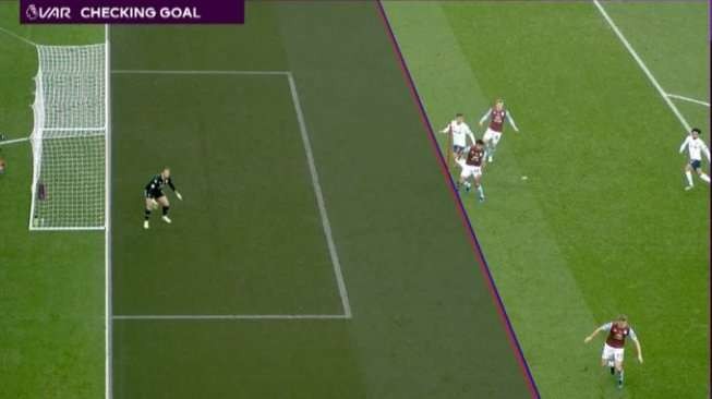 ilustrasi aturan offside. (Foto: Twitter/@premierleague)