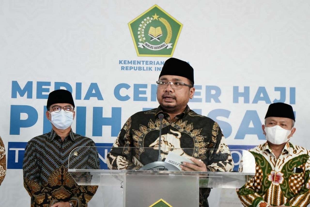 Menag Yaqut Cholil Qoumas hari ini menutup operasional penyelenggaraan ibadah haji 1443 H/2022 M, pada Kamis 18 Agustus 2022. (Foto: dok)