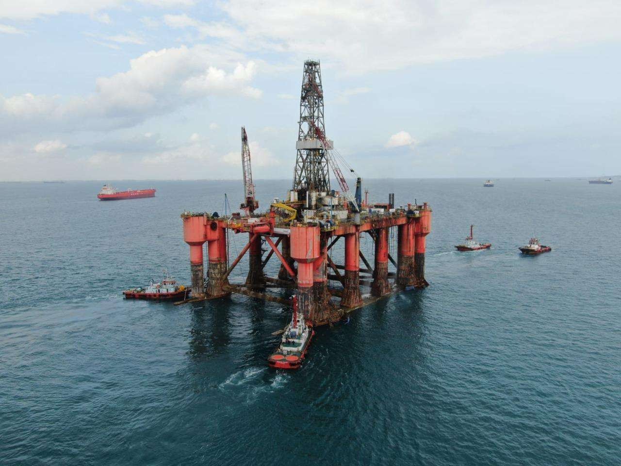 Salah satu pengeboran di offshore Aceh bagian Barat. (Foto: dok. Peramina)