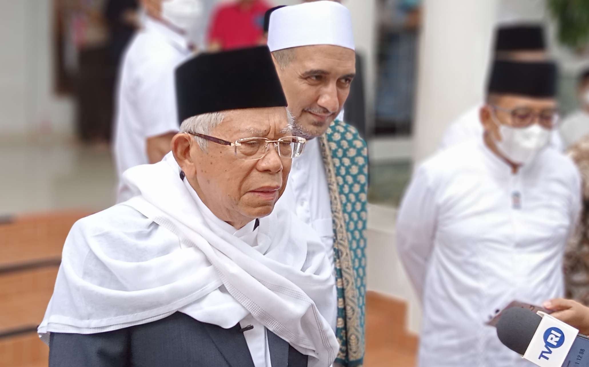 Wapres KH Ma'ruf Amin mengatakan, pemerintah sedang mengkaji menaikkan BBM untuk menahan subsidi BBM dan energi yang tembus Rp502T. (Foto: Asmanu/Ngopibareng.id)