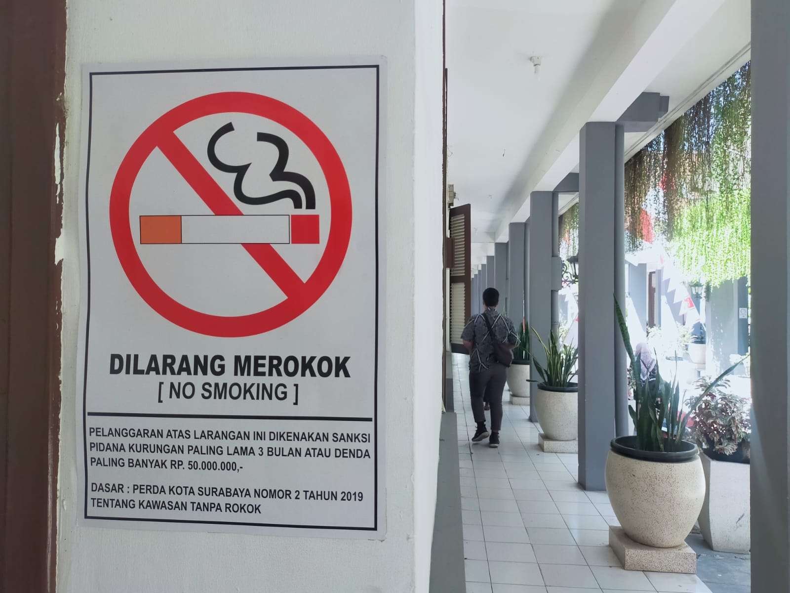 Salah satu Kawasan Tanpa Rokok (KTR) yang ada di Kota Surabaya. (Foto: Humas Pemkot Surabaya)