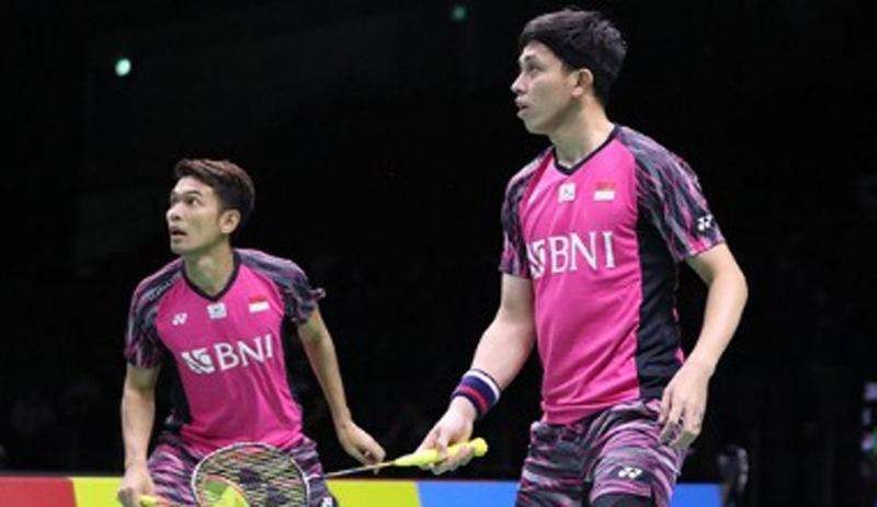 Pasangan Fajar/Rian melaju ke babak 16 besar BWF World Championship usai kalahkan wakil tuan rumah. (Foto: Twitter @INABadminton)