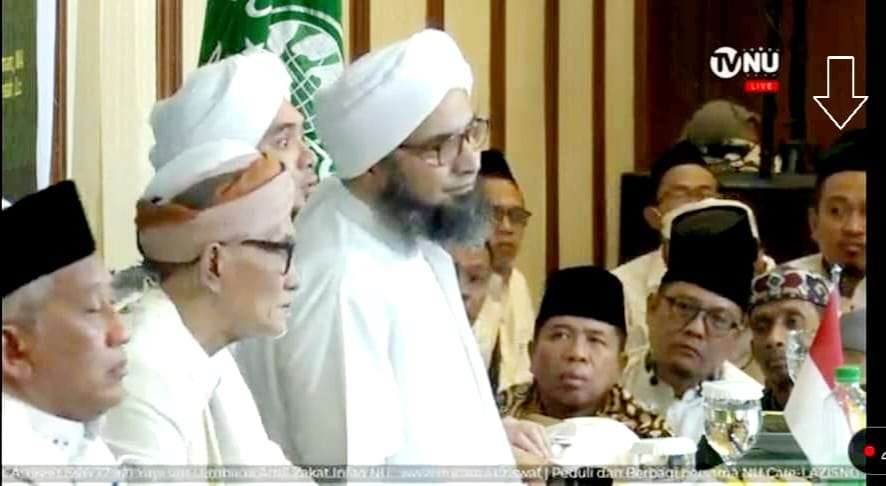 Habib Ali Al Jufri bersama Rais Aam PBNU KH Miftachul Akyar saat Ngaji Cyber di gedung PBNU Jakarta. (Foto: Ust Maruf Khozin)