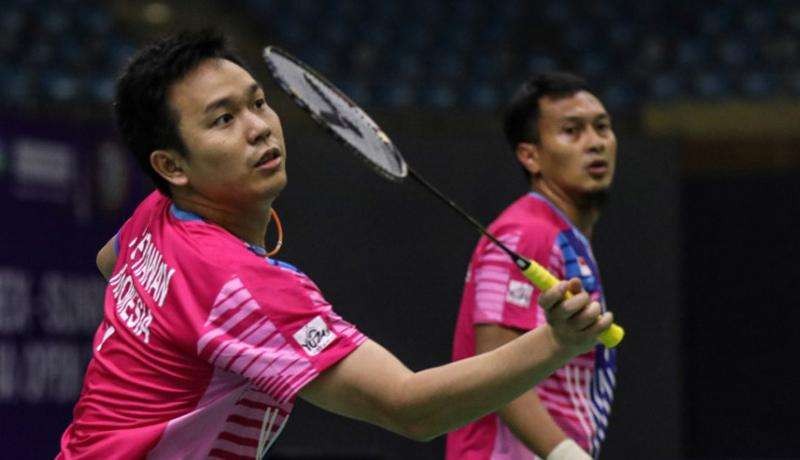 Pasangan Mohammad ahsan/Hendra Setyawan lolos ke 16 besar BWF World Championship usai kalahkan pasangan Jerman. (Foto: BWF)