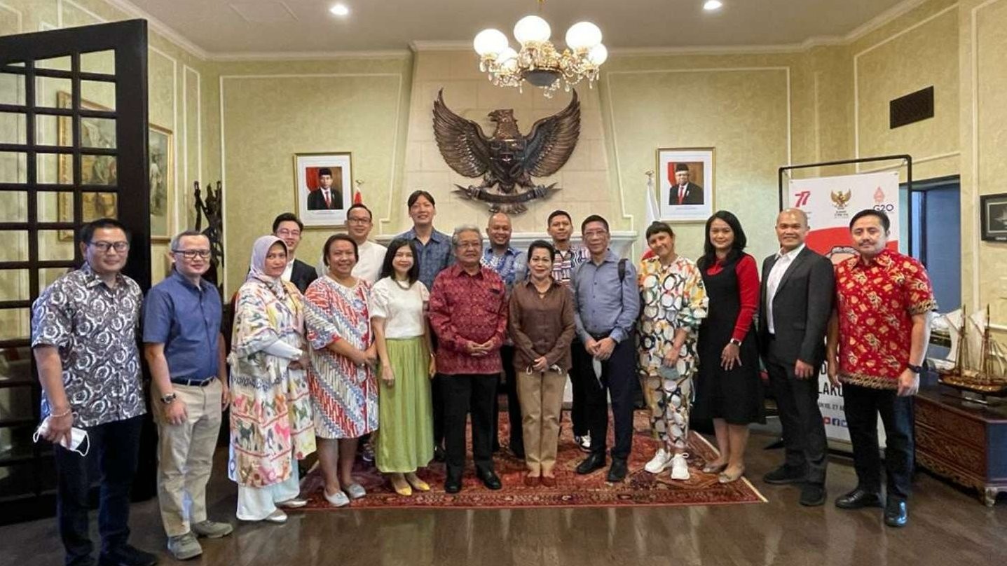 Dubes Heri Akhmadi undang pelaku usaha Indonesia di Wisma Duta KBRI Tokyo. (Foto: Dokumentasi KBRI Tokyo).