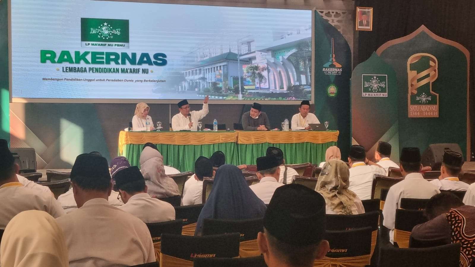 Rapat Kerja Nasional (Rakernas) LP Ma'arif NU di Aula Gedung Pascasarjana Universitas Islam Malang (Unisma) Jalan MT Haryono, Malang, Jawa Timur, Sabtu 27 Agustus 2022. (Foto: lp maarif nu)