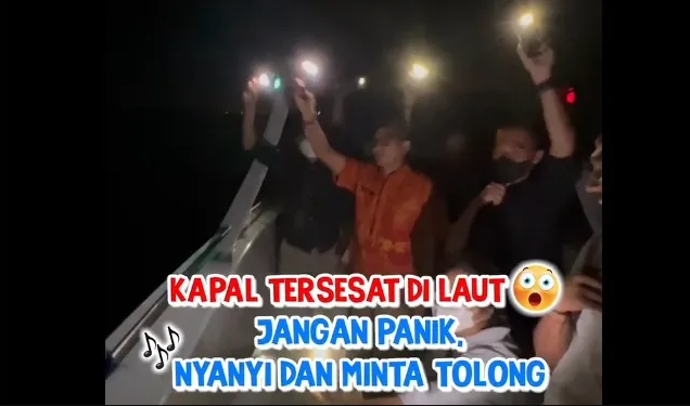 Momen Menparekraf Sandi Uno menghilangkan panik saat kapal tersesat. (Foto: Instagram @sandiuno)