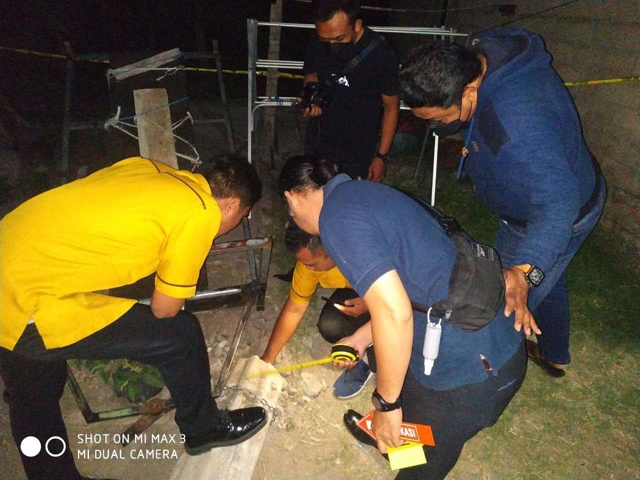 Tim Inafis Polres Kediri melakukan olah TKP (Foto:  Polres Kediri)