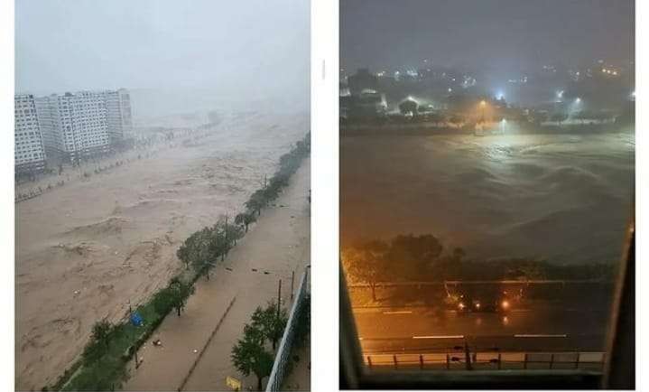 Topan Hinnamnor menerjang Busan, Korea Selatan, dan sebagian wilayah di Jepang. (Foto: Tangkapan layar TikTok)