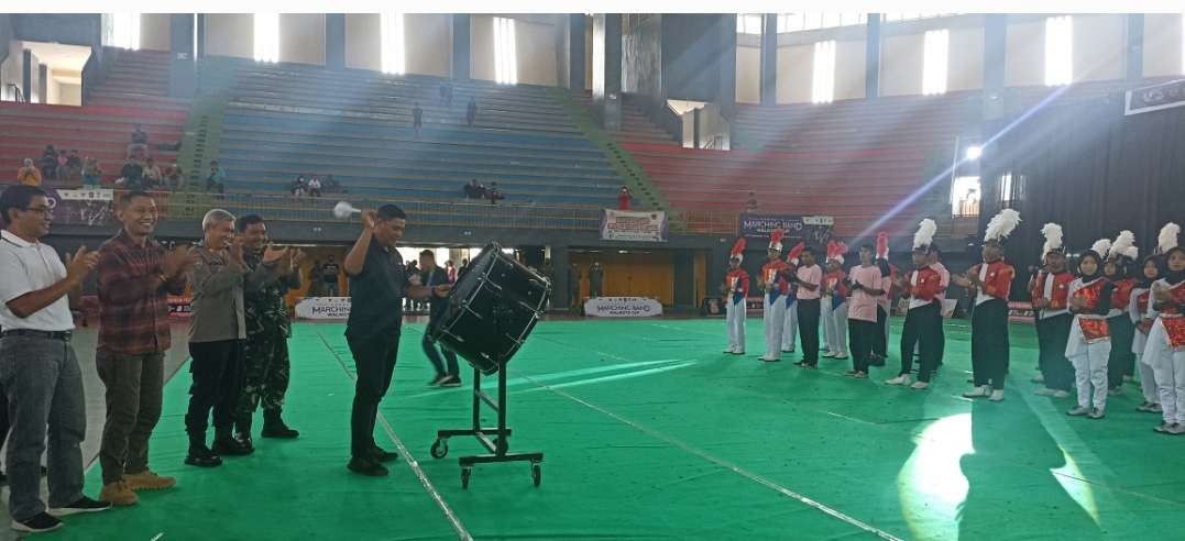 Marching Band Walikota Cup 2022 di Kota Kediri. (Foto: Fendy Plesmana/Ngopibareng.id)