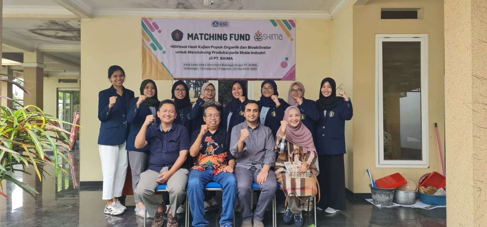 Tim Matching Fund Universitas Brawijaya saat berada di Pabrik PT.SHIMA (Foto: Humas UB)