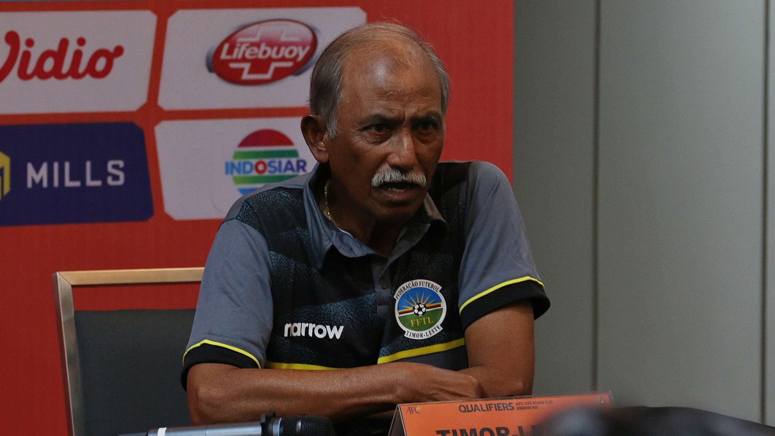 Pelatih Timnas Timor Leste, Gopalkrishnan Ramasamy tak berjanji muluk soal target timnya di laga pembuka melawan Timnas Indonesia, Rabu 14 September 2022 di Stadion Gelora Bung Tomo, Surabaya. (Foto: Fariz Yarbo/Ngopibareng.id)