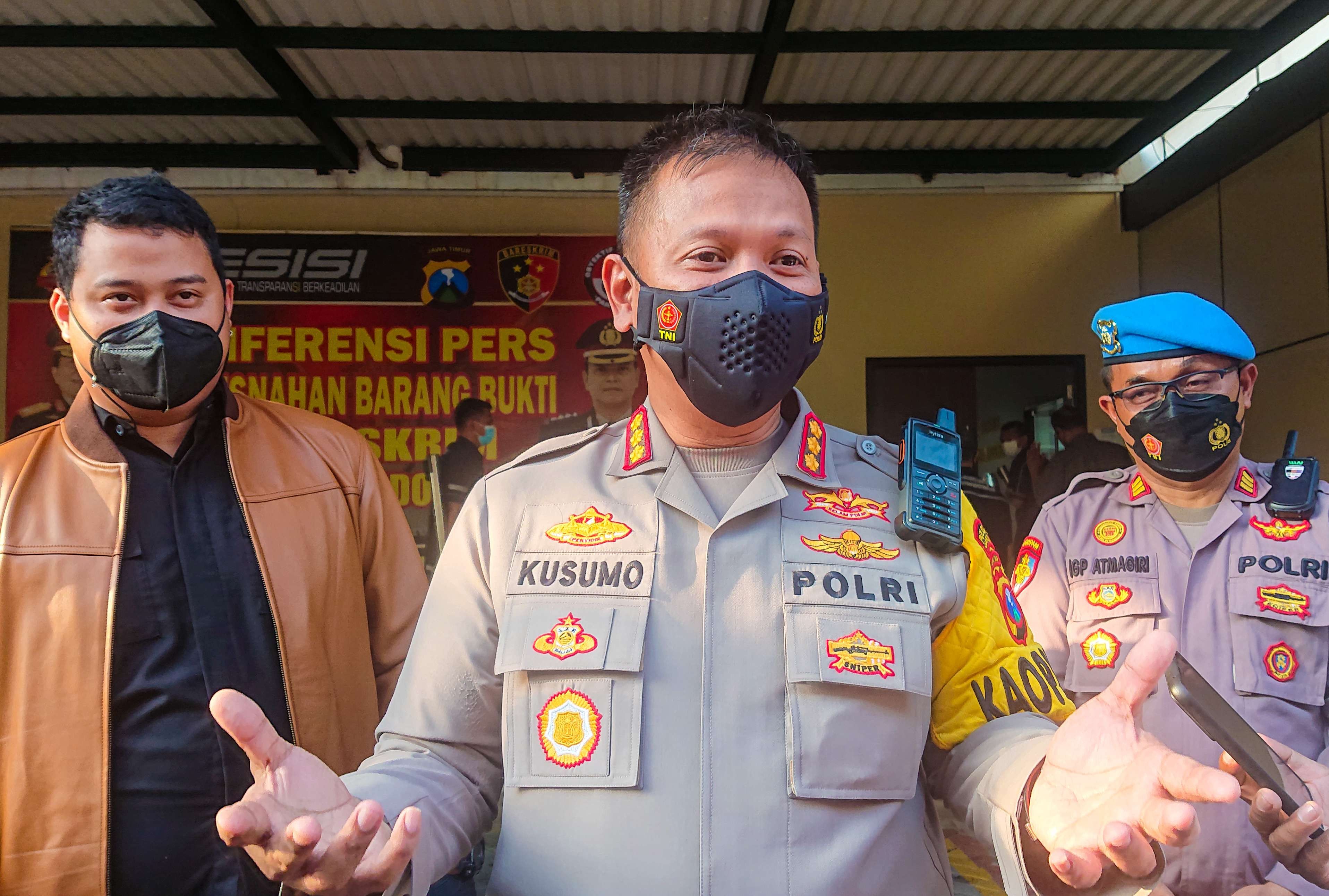 Kapolresta Sidoarjo Kombes Pol Kusumo Wahyu Bintoro (foto :Aini/Ngopibareng.id)