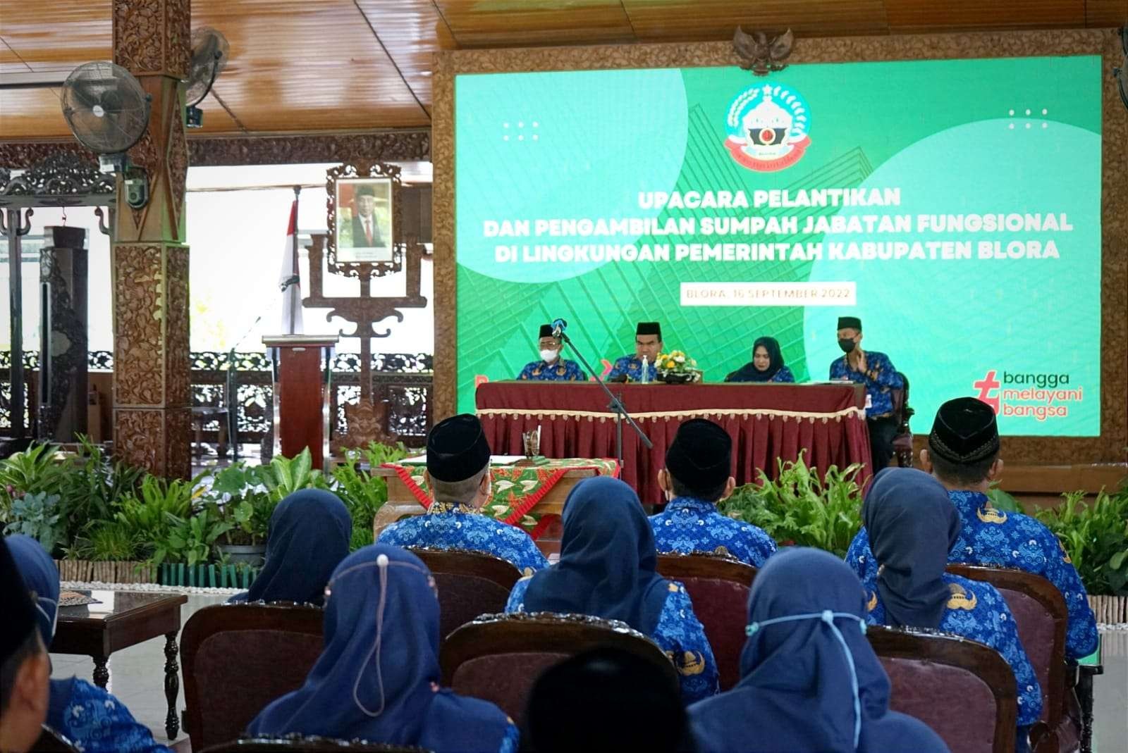 Upacara pelantikan dan pengambilan sumpah jabatan fungsional di Blora. (Foto: Humaskab Blora)