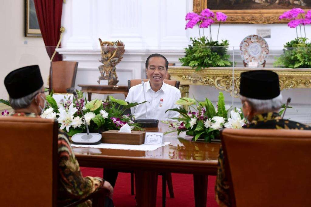 Presiden mengapresiasi peran aktif Muhammadiyah turut memulihkan perekonomian nasional pascapandemi Covid-19 dan komitmen untuk terus membangun Indonesia melalui berbagai sektor. (Foto: setpres)