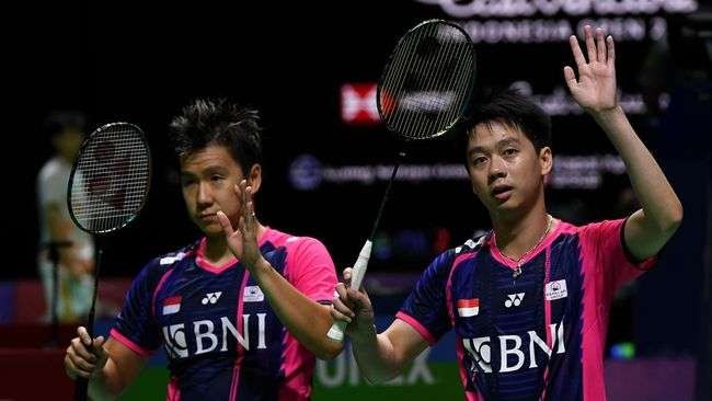 Pasangan Marcus Gideon/Kevin Sanjaya turun peringkat. (Foto: Dok PBSI)