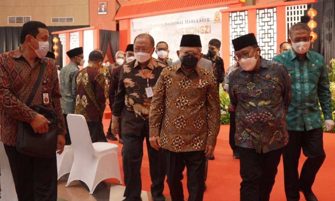 Wapres KH Ma'ruf Amin Peringatan Hari Lahir Nasional Nabi Kong Zi ke 2573  di Pontianak Convention Centre, Kota Pontianak ( foto: BPMI Setwapres)