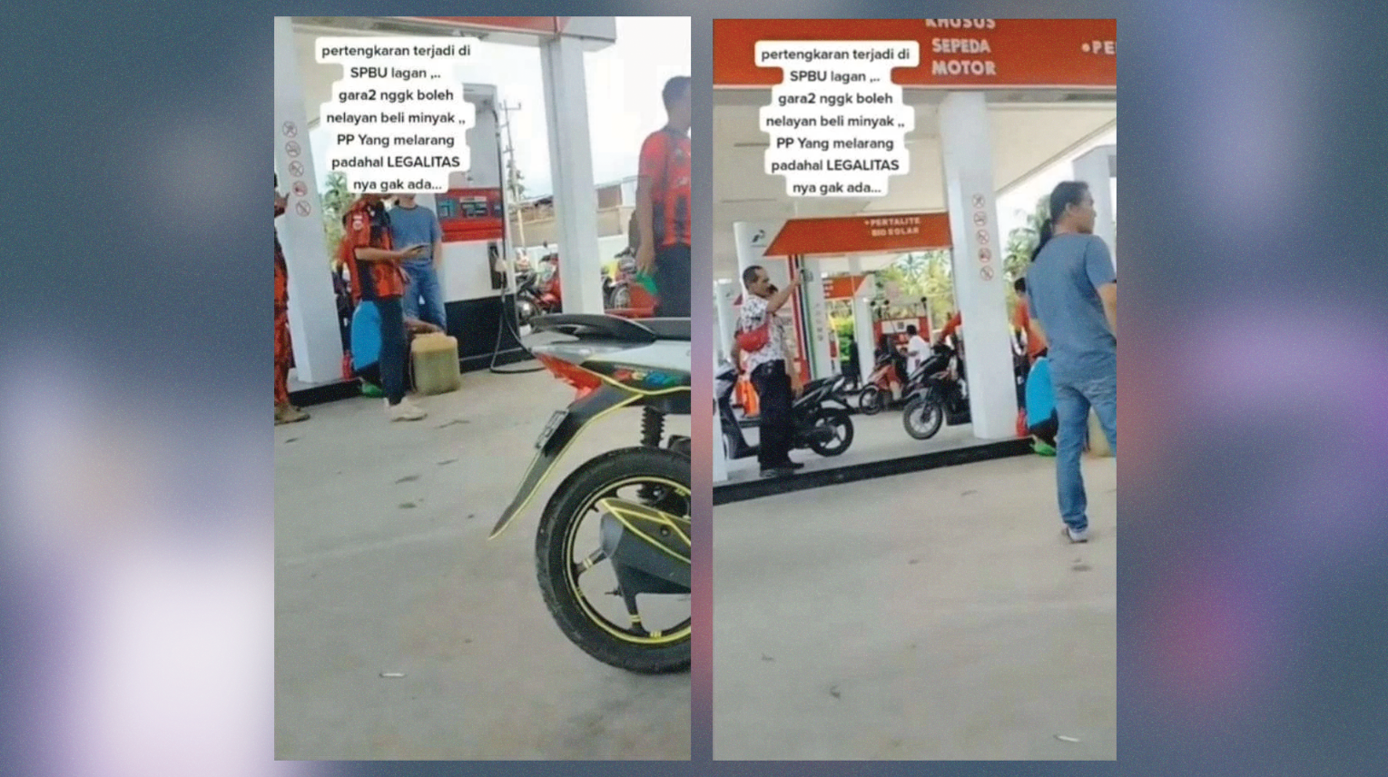 Viral Petugas SPBU Lagan, Sumatera Barat Saat Adu Mulut dengan Pemuda Pancasila.(Foto: Tangkapan layar Instagram)