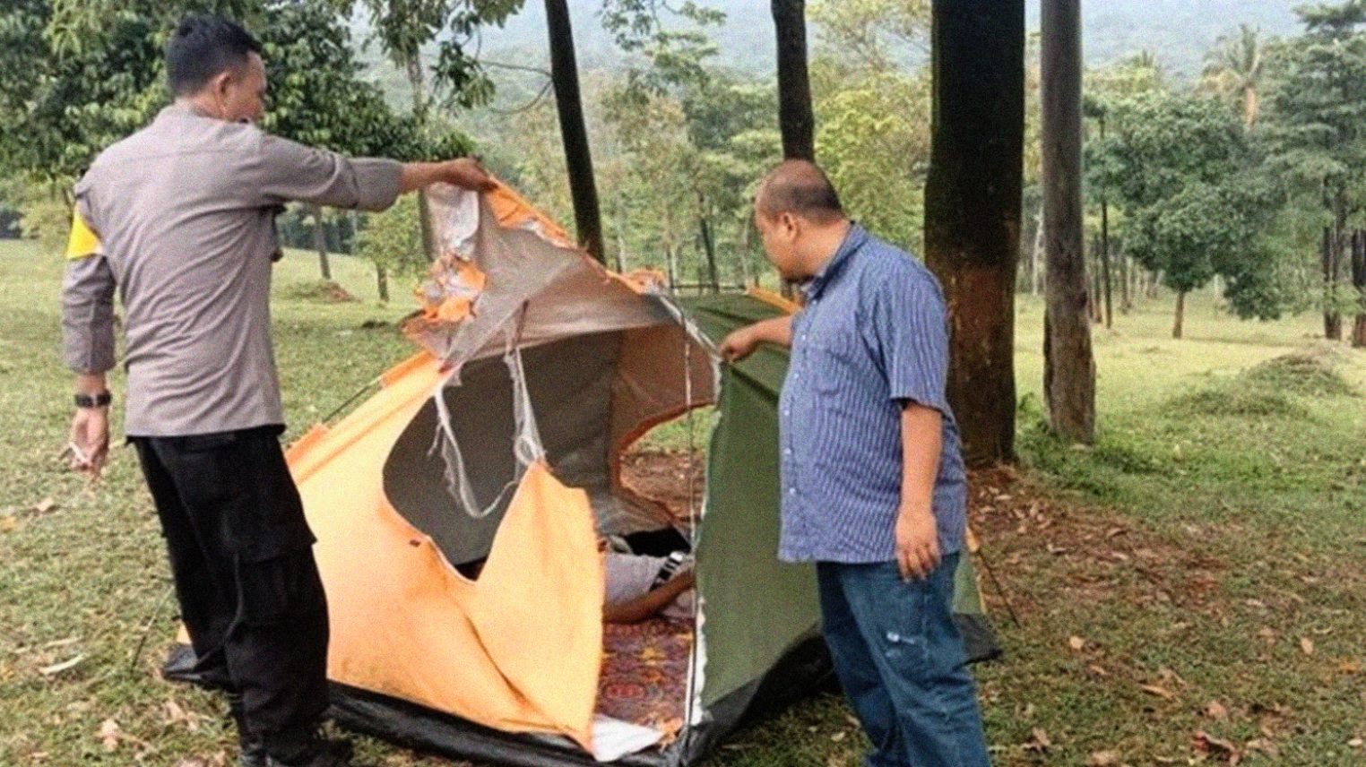 Viral, Sepasang Remaja Tersambar Petir dalam Tenda. (Foto: Dokumentasi Liputan6)