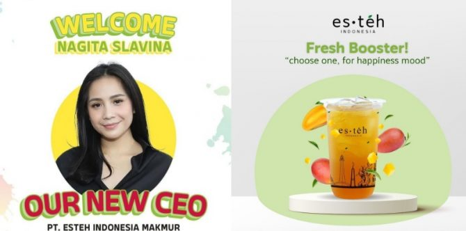 Nagita Slavina berstatus CEO Es Teh Indonesia. Pemilik Es Teh bernama Haidhar Wurjanto. (Foto: Es Teh Indonesia Makmur)