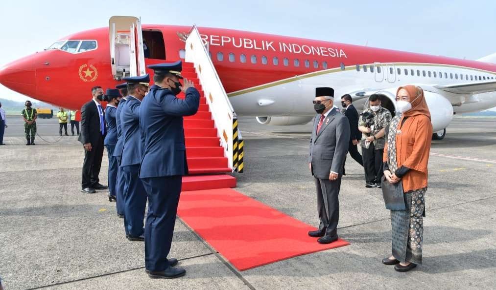 Wapres Ma'ruf Amin bertolak ke Jepang hadiri pemakaman mantan PM Shinzo Abe (Foto: BPMI Setwapres)