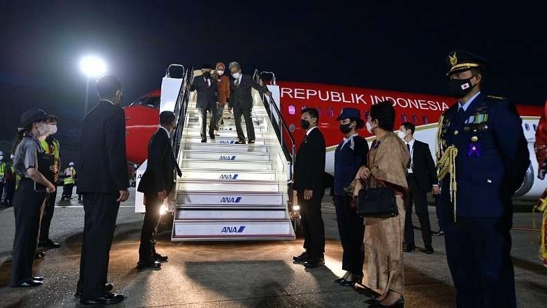 Wapres RI Ma'ruf Amin tiba di Bandara Tokyo, Jepang untuk hadiri pemakaman mantan PM Shinzo Abe. (Foto: Setwapres)